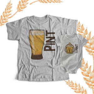 matching father son shirts pint and half pint or choose a bodysuit gift set great holiday or Father's Day shirts and gifts 22FD-006-Set image 4