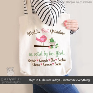 grandma tote bag | mother&#39;s day gift | mother&#39;s day tote bag | grandma or nana bag | gift bag for grandma from grandchildren MMGA1-020G