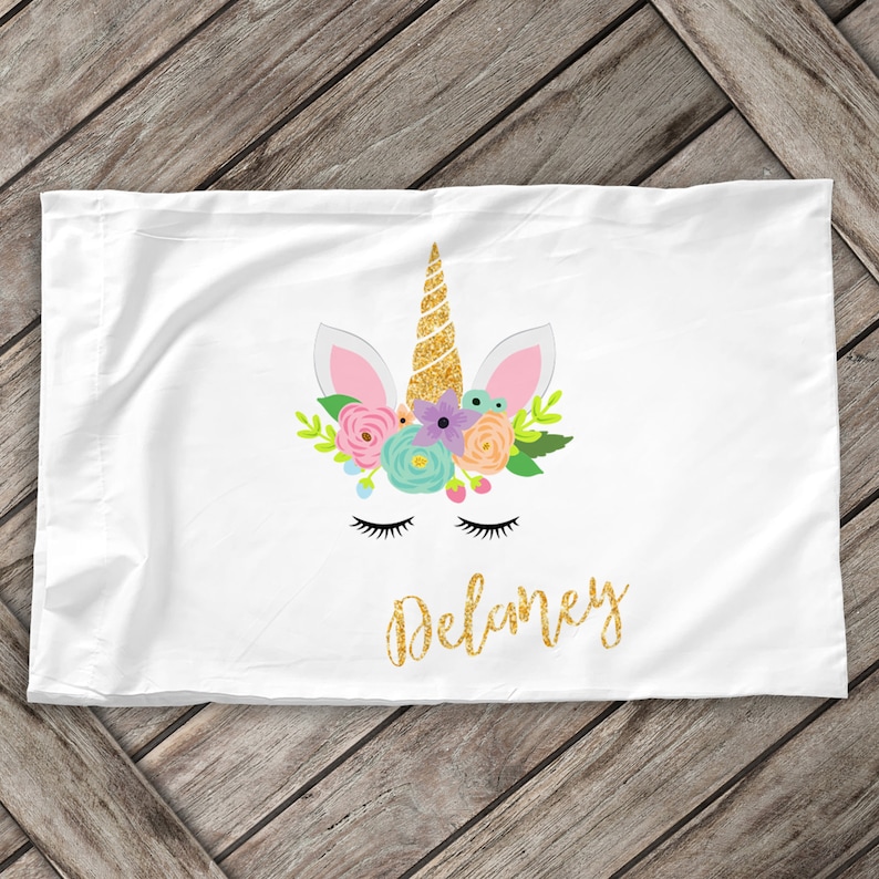 unicorn pillow case glitter pillowcase unicorn pillowcase girls pillow unicorn personalized pillowcase unicorn face PIL-126