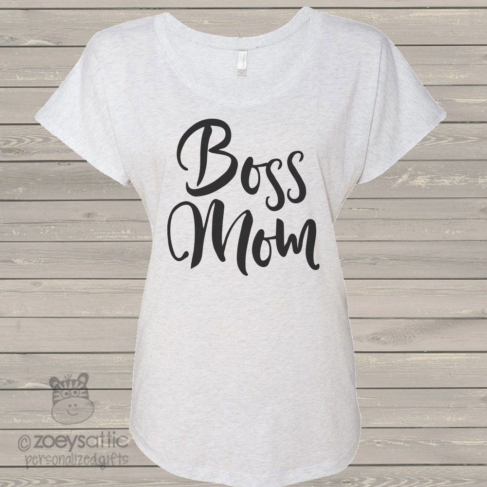 Boss mom womens Dolman tee Light best Mother's Day or | Etsy