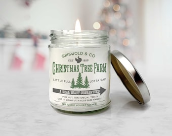 griswold & co christmas tree farm holiday candle real beaut christmas soy blend wax candle funny christmas gift candle for friends or family