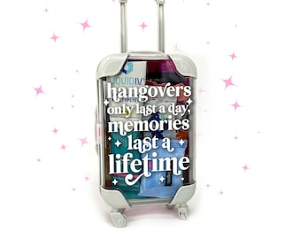 memories last a lifetime hangover party kit mini suitcase party filled or unfilled luggage recovery hangover bachelorette birthday kit