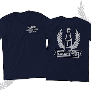 Bachelor party shirt | personalized farewell tour bachelor party DARK t-shirt | fun farewell bachelor party unisex tshirt 22BRDL-039-D