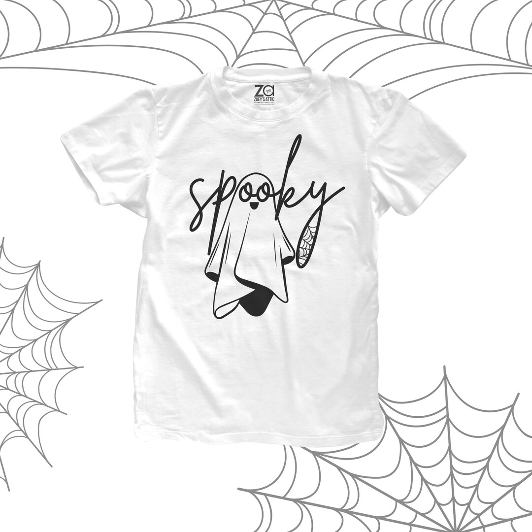 Spooky Ghost Cursive Halloween Shirts Spooky Cursive Text - Etsy