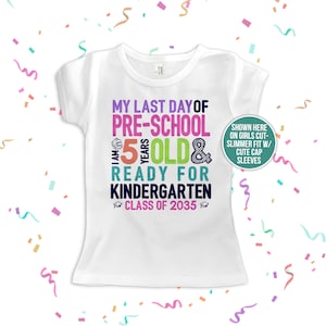 Girls graduation shirt | pre-school last day shirt | ready for kindergarten pre-school graduation tshirt | 22MSCL-001-NG