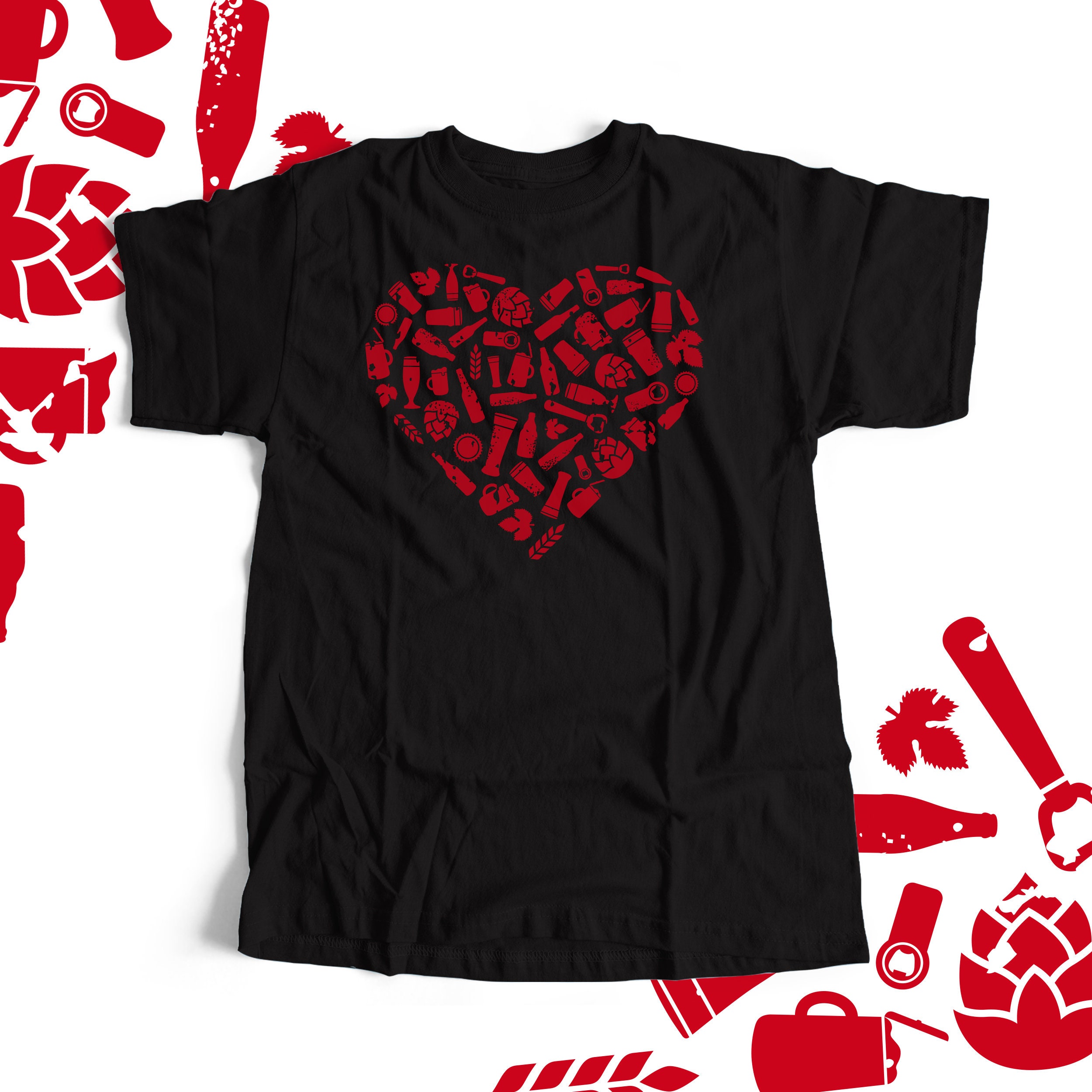 Valentine Love Beer Heart Shirt | Love Beer Tshirt | Valentine