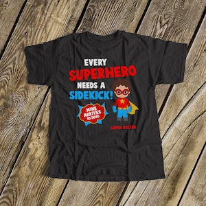 Big brother superhero or big brother to be pregnancy announcement shirt DARK - MSUP-010-D