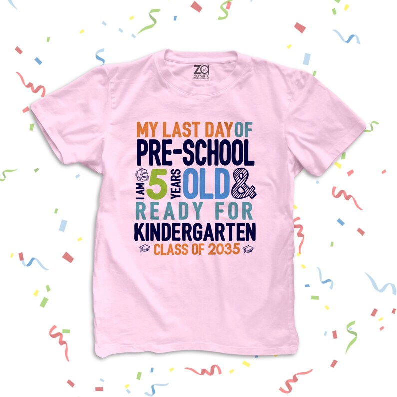 Last Day of Preschool Shirt Ready for Kindergarten Funny Cute Etsy