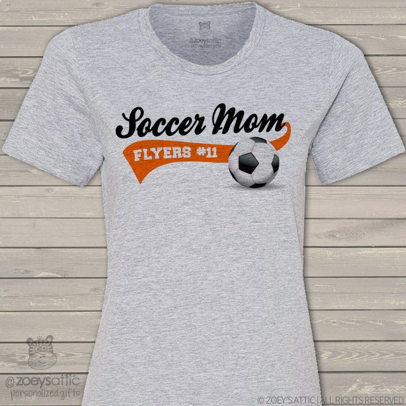Soccer mom shirt custom with name and team name personalized Etsy