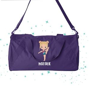 Petit sac de sport personnalisé pour fille, cadeau d'anniversaire pour jeune gymnaste et danseuse, sac de danse pour enfants, gymnastique personnalisée