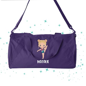 Personalized Gymnastics Dance Bag Small Duffle Bag for Girls, Young Gymnast and Dancer Birthday Gift, Dance Bag for Kids, Custom Gymnastics