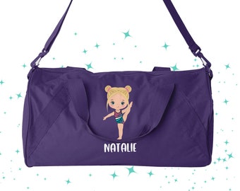 Personalized Gymnastics Dance Bag Small Duffle Bag for Girls, Young Gymnast and Dancer Birthday Gift, Dance Bag for Kids, Custom Gymnastics