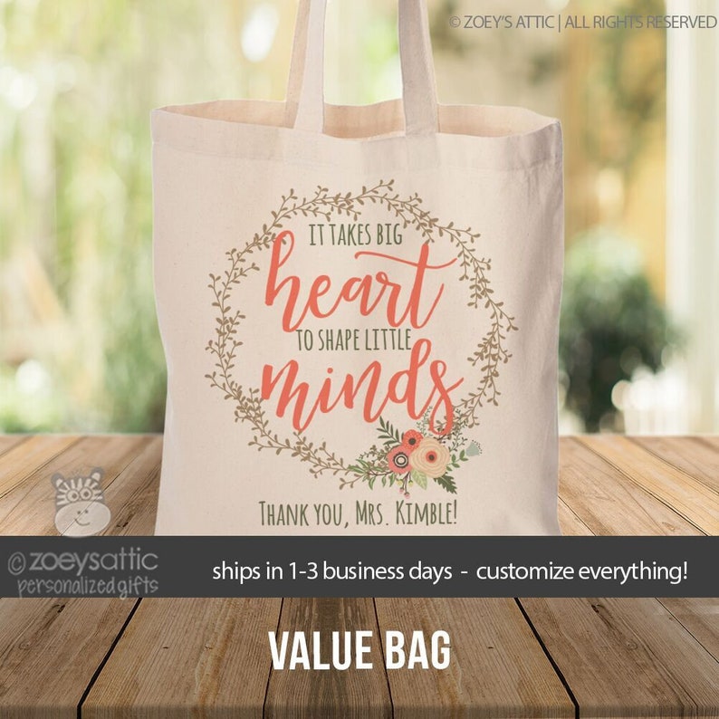 Teacher Tote Bag Gift for Teacher Thank You Teacher Gift Etsy