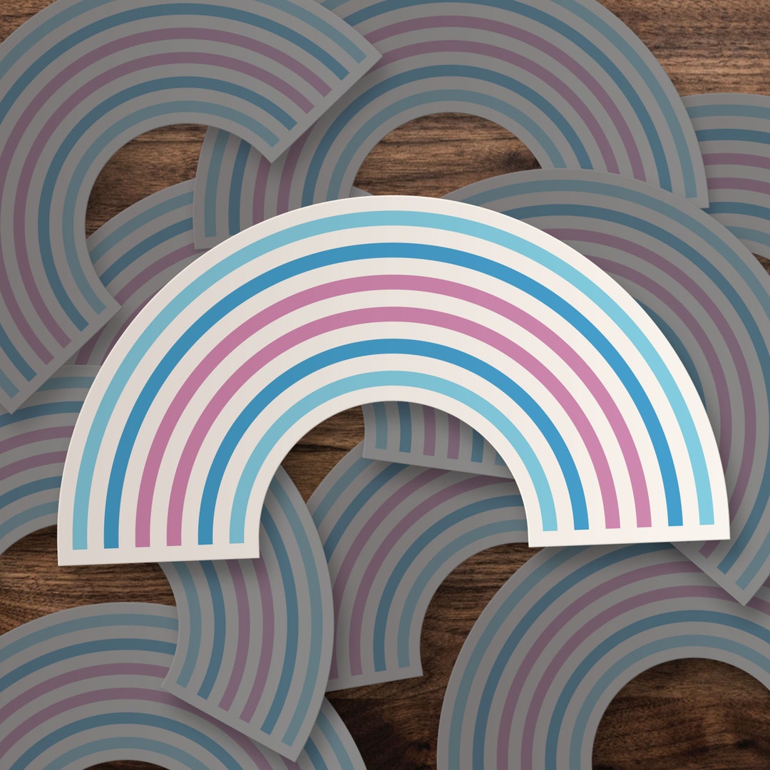 Sticker Vinyl Decal | Transgender Rainbow Vinyl Sticker | Trans Pride ...