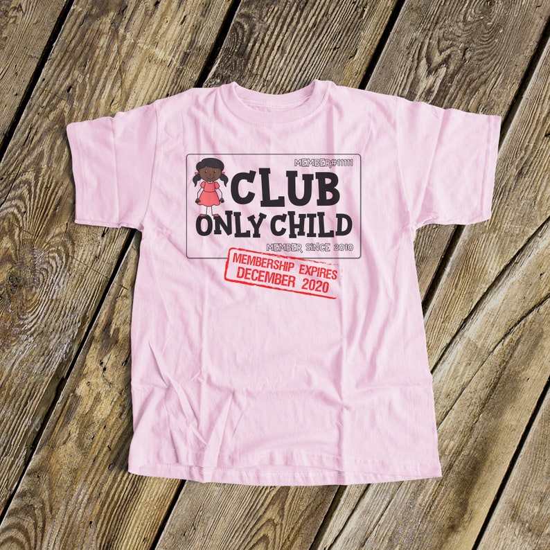 only child shirt for big sister to be funny club only child with membership expiring aka your due date MOCH-006N image 3