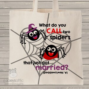 Trick or treat Halloween bag - cute spider Halloween trick or treat joke bag SJTB