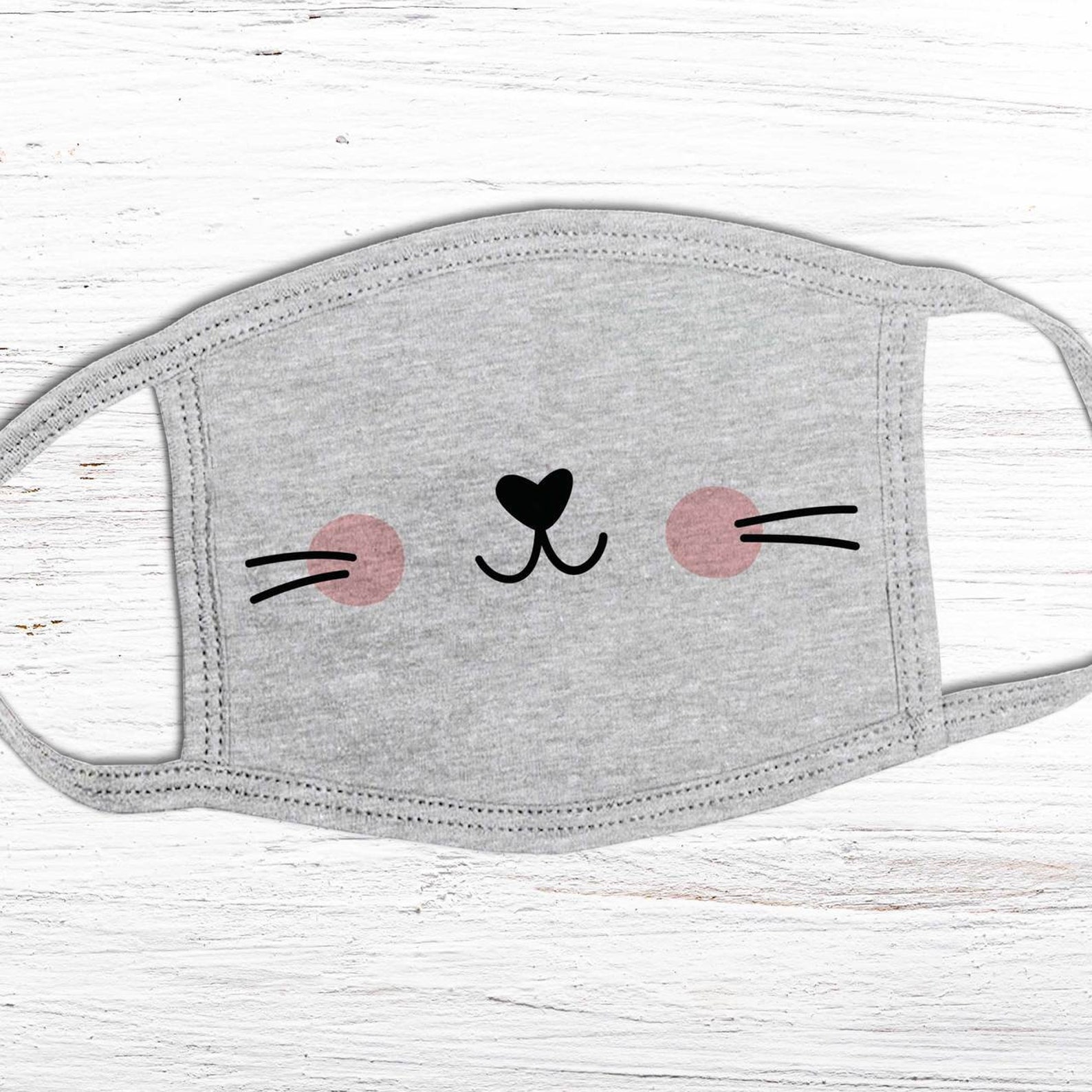 Face Mask Kitty Cat Face Mask Adorable Cat Mask Cute Etsy UK