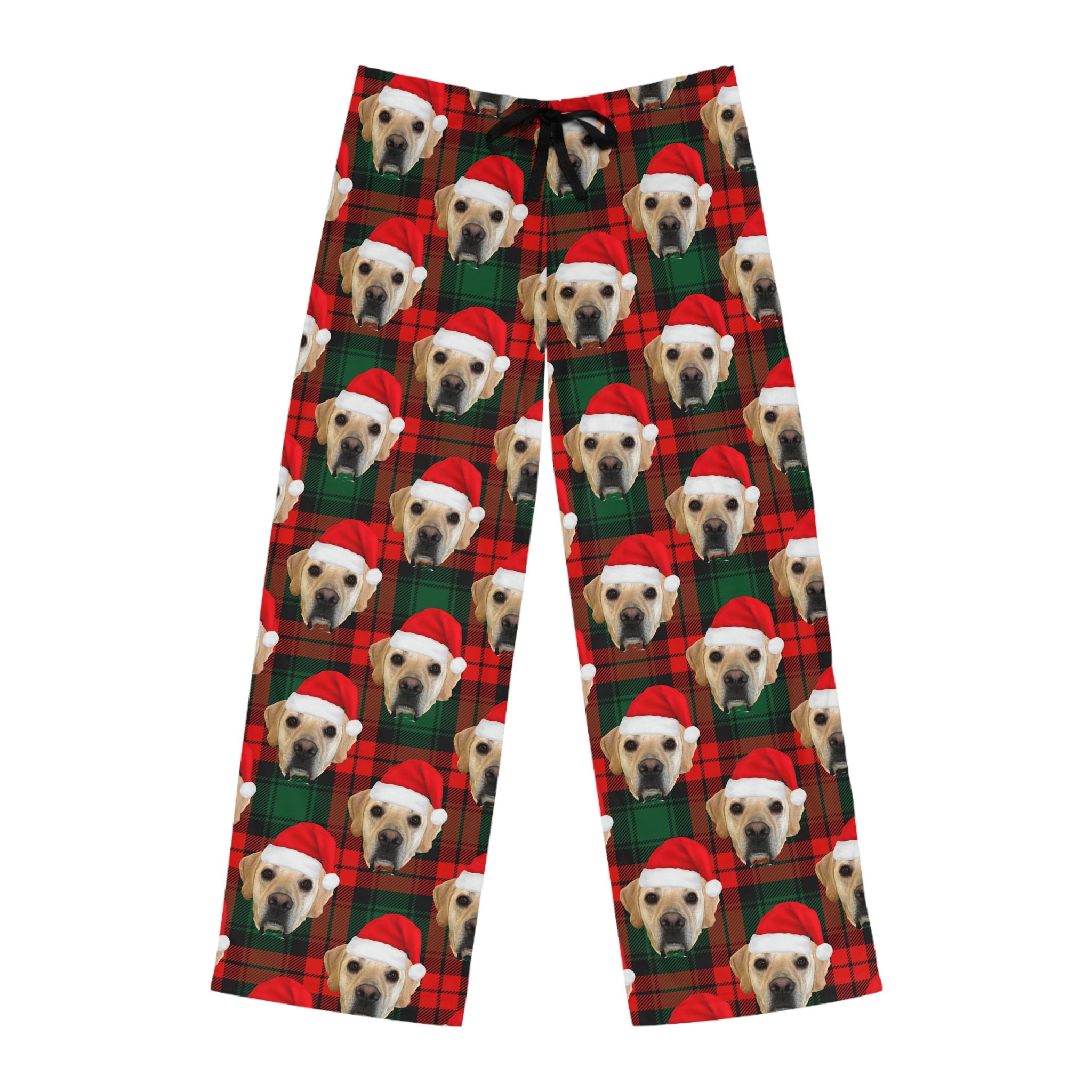 Dog Face Christmas Pajama Pants Funny Add Your Dog's Photo to