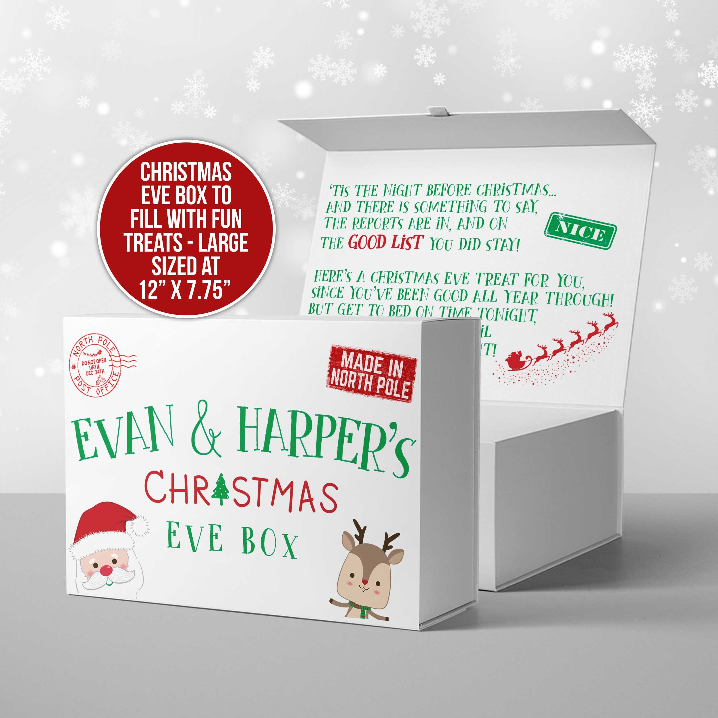 Christmas Eve Box Kids Treat Box Christmas Eve Gift From Elf to