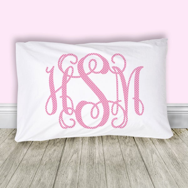 Monogram Pillowcases Etsy