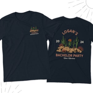 Bachelor party shirt | cactus desert personalized bachelor party t-shirt | bachelor weekend DARK tshirt 22BRDL-072-D