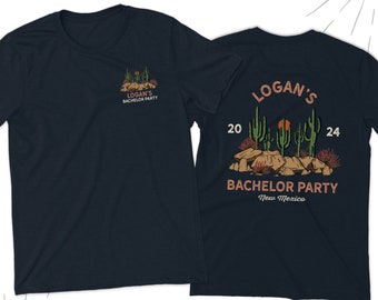 Bachelor party shirt | cactus desert personalized bachelor party t-shirt | bachelor weekend DARK tshirt 22BRDL-072-D