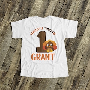 First birthday shirt - thanksgiving 1st birthday shirt - first little turkey birthday first second third birthday thanksgiving 22SNLF-018