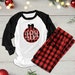 Monogram shirt and/or pajama pants for Christmas - buffalo plaid monogram pajama pants ornament monogram christmas family pajamas 