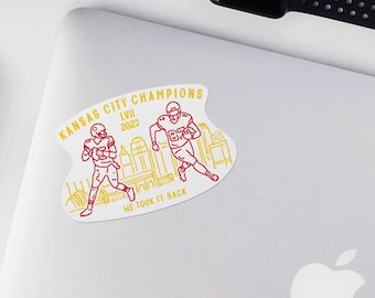 Super Bowl LVII sticker vinyl decal | kansas city champions decal vinyl sticker | we took it back mahomes kelce vinyl sticker decal str-059