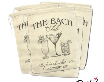 Bachelorette Party Recovery Kit Bags The Bach Club Bachelorette Custom Bachelorette Favors Personalized Luxury Bachelorette Social Club Bach