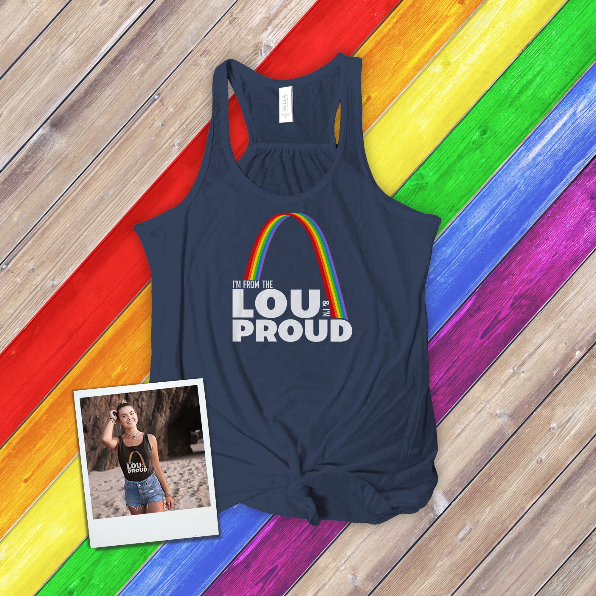 St Louis Missouri Rainbow Wet Paint LGBT Gay Pride T-Shirt-RT – Rateeshirt