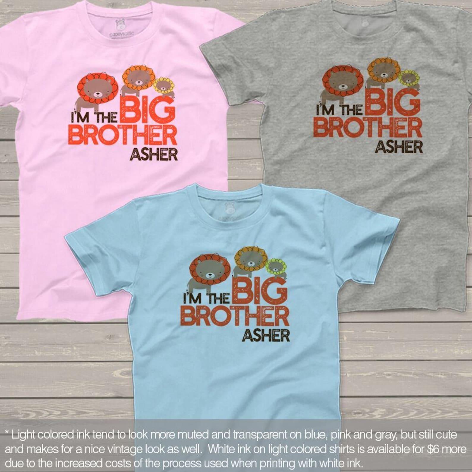 Matching brother shirts sibling set of THREE shirts Etsy