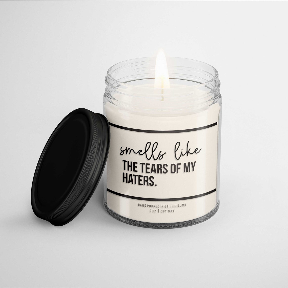 Candle gift smells like the tears of my haters funny totally Etsy