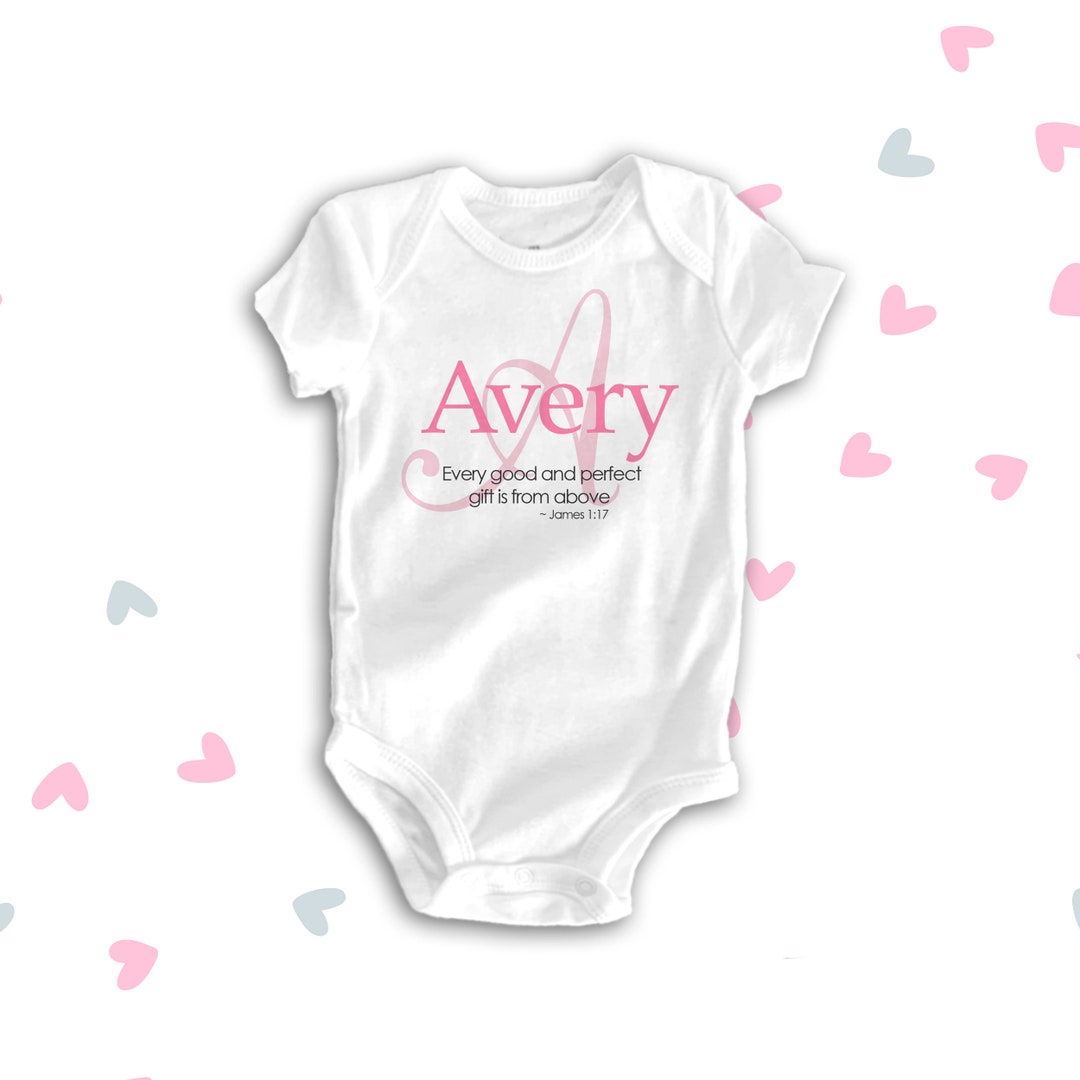 Baby Shower Gift Custom Personalized Monogram Baby Bodysuit or Shirt ...