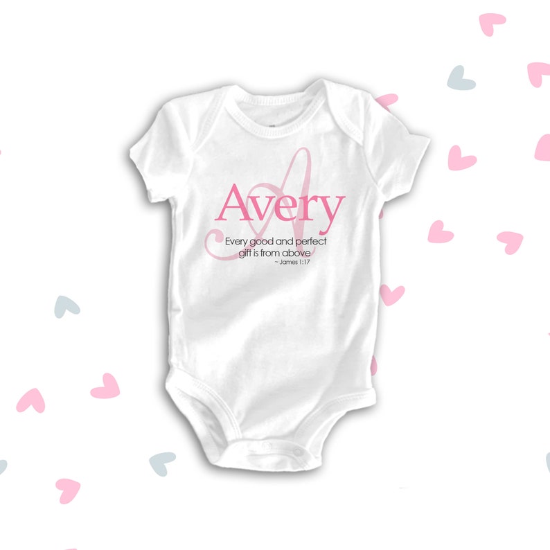 Baby Shower Gift Custom Personalized Monogram Baby Bodysuit Etsy