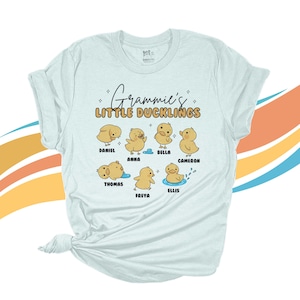 Grammie shirt | Grammie&#39;s (or nana or grandma or any title) little ducklings Tshirt | personalized with grandkids names | 23MD-006