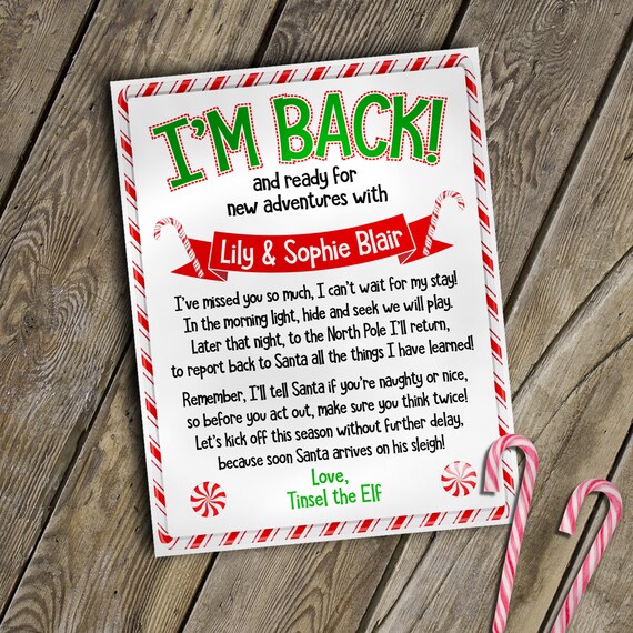 Elf On The Shelf I m Back Letter Mom Wife Busy Life 