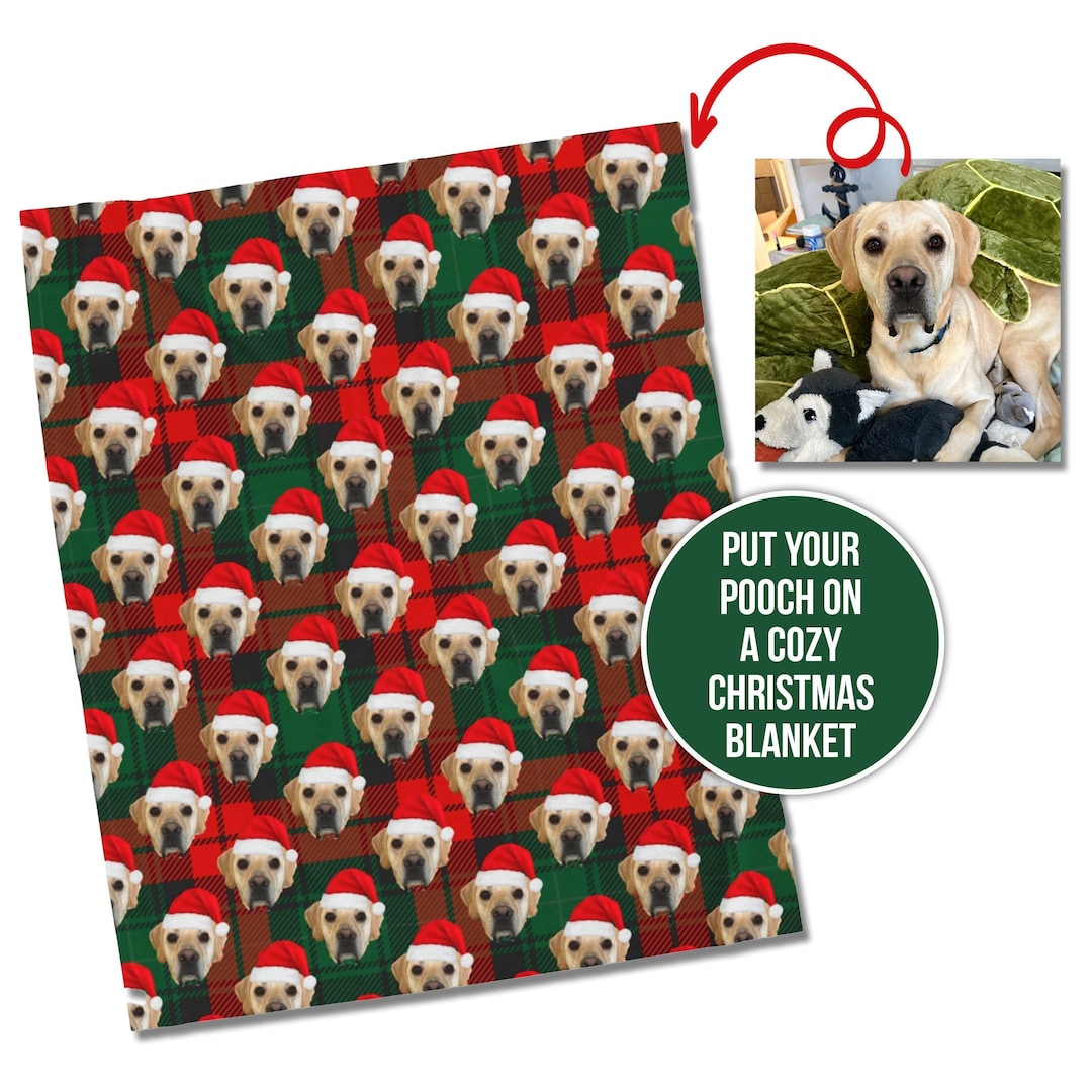 Funny Dog Face Blanket Add Pet Face Christmas Blanket Perfect Pet Lover