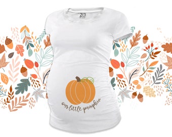 fall maternity shirt pumpkin maternity shirt our little pumpkin halloween maternity top long or short sleeve maternity  MMAT-003