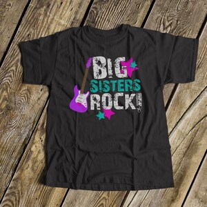 big sisters rock | big sister t-shirt | rockstar big sister shirt | big sister to be | pregnancy announcement - MROK-011G