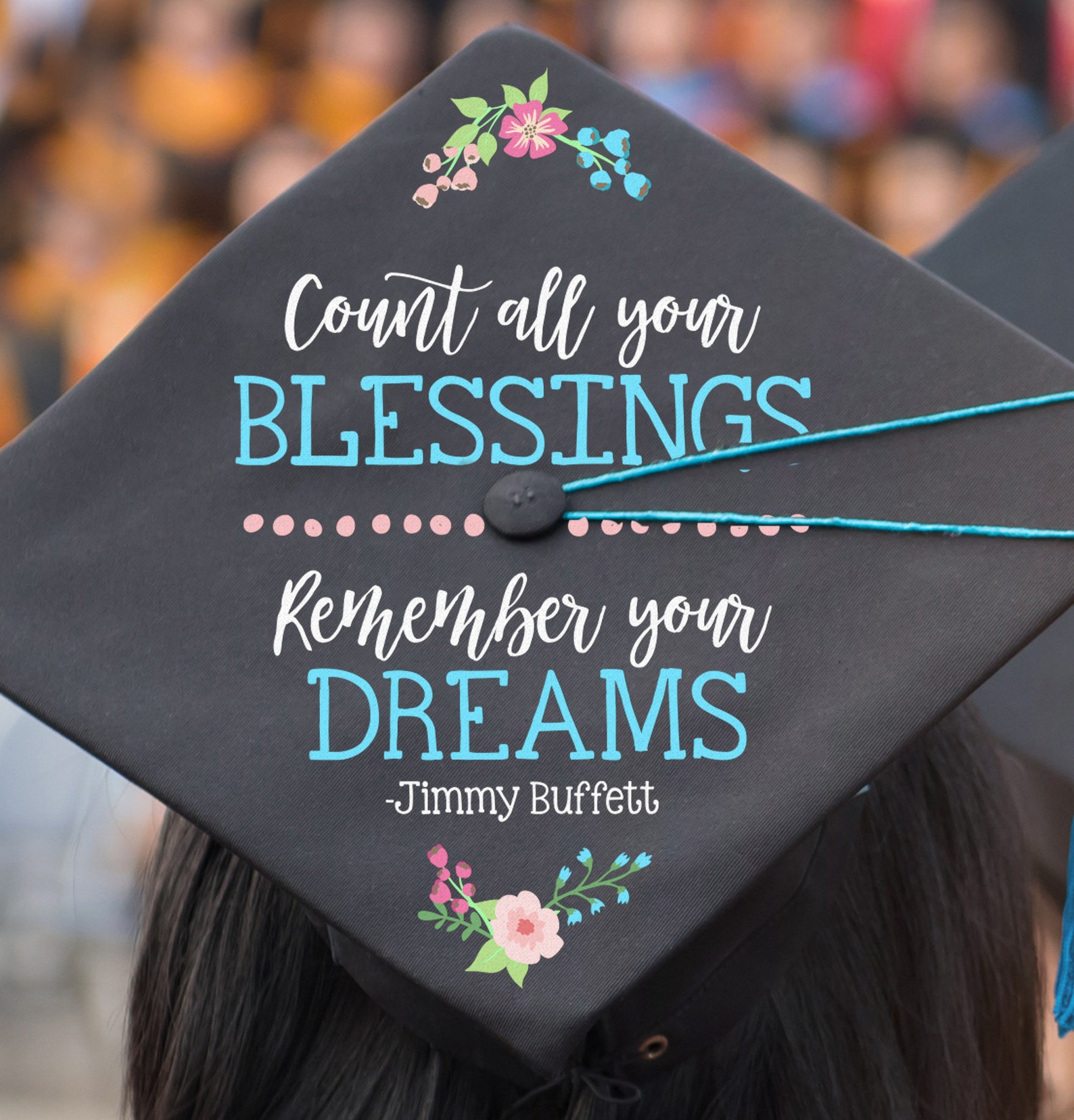 Graduation Cap Art Custom Vinyl Quote Graduation Cap Etsy