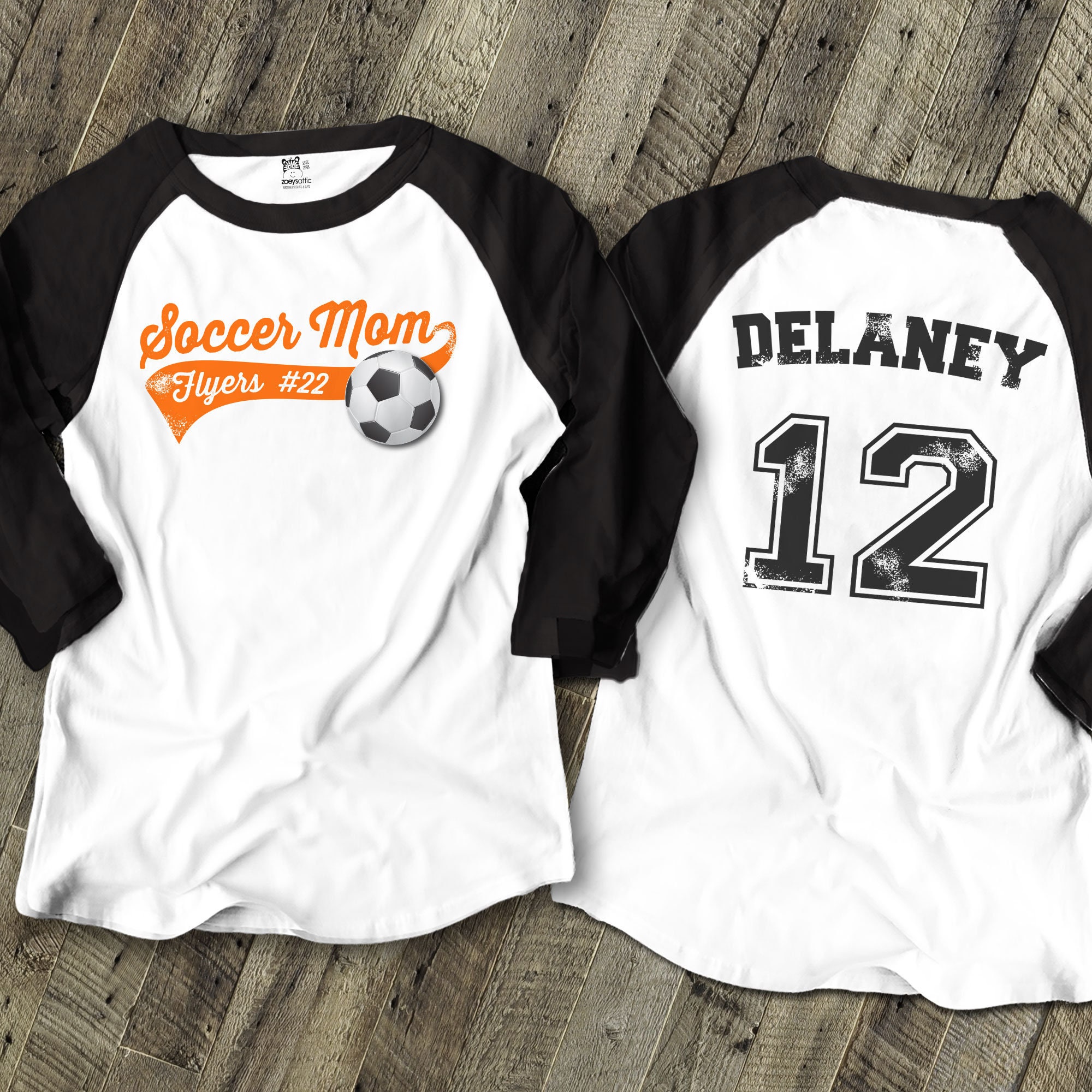 Camiseta de mamá de fútbol personalizada con nombre y nombre - Etsy España