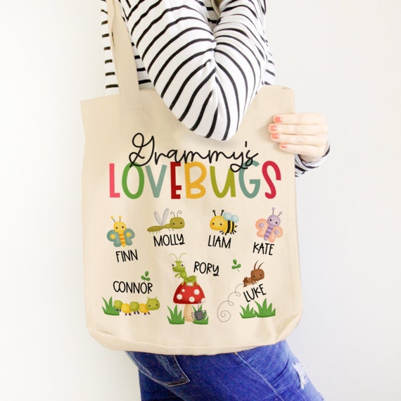 Grammy Tote Bag Gift for Grandma From Grandkids Personalized