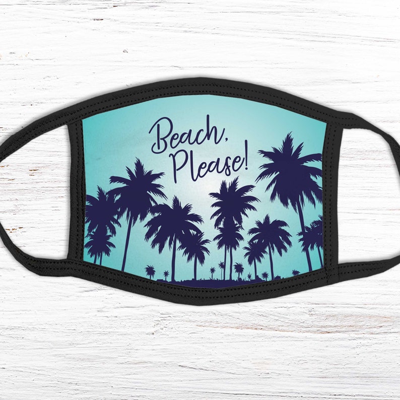 Vacation Mask Beach Mask Funny Beach Please Face Mask Vacation Etsy