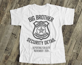 Big brother security detail shirt or big brother to be pregnancy announcement Tshirt MSMP-027