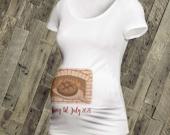 bun in the oven funny simple maternity top long or short sleeve maternity or non-maternity MMAT-038N