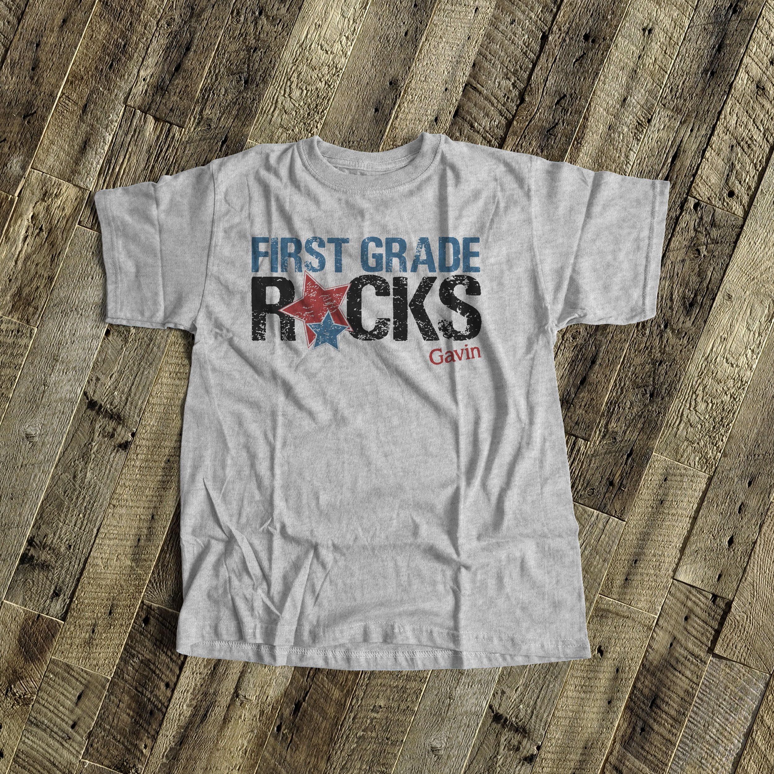 First Grade Rocks T-Shirt 1st Grade Back to School Gift