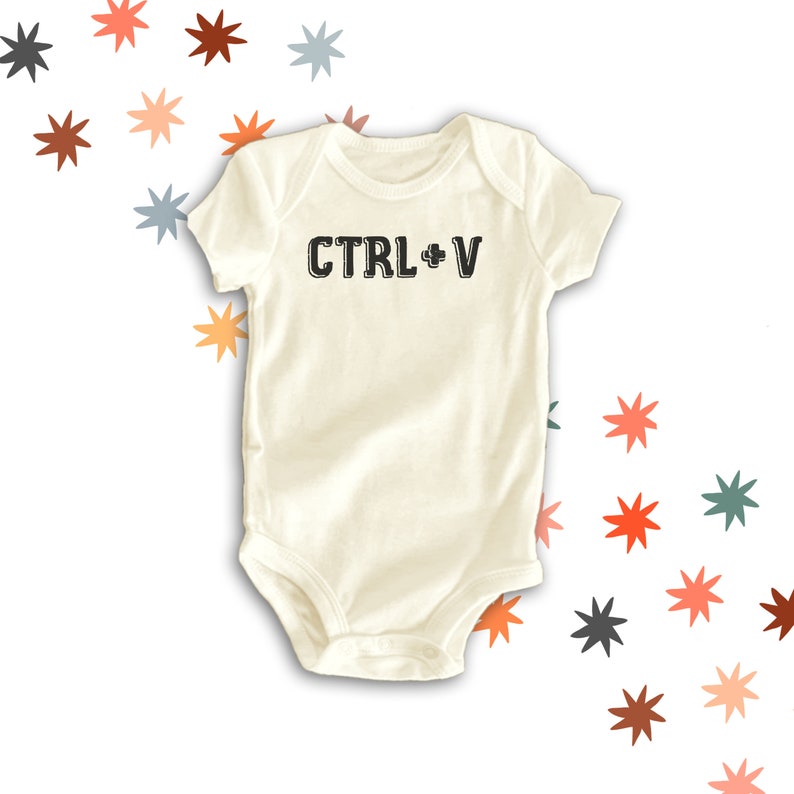 CTRL V add on bodysuit or t-shirt to go with parent/kiddo set 22FD-002-V image 2