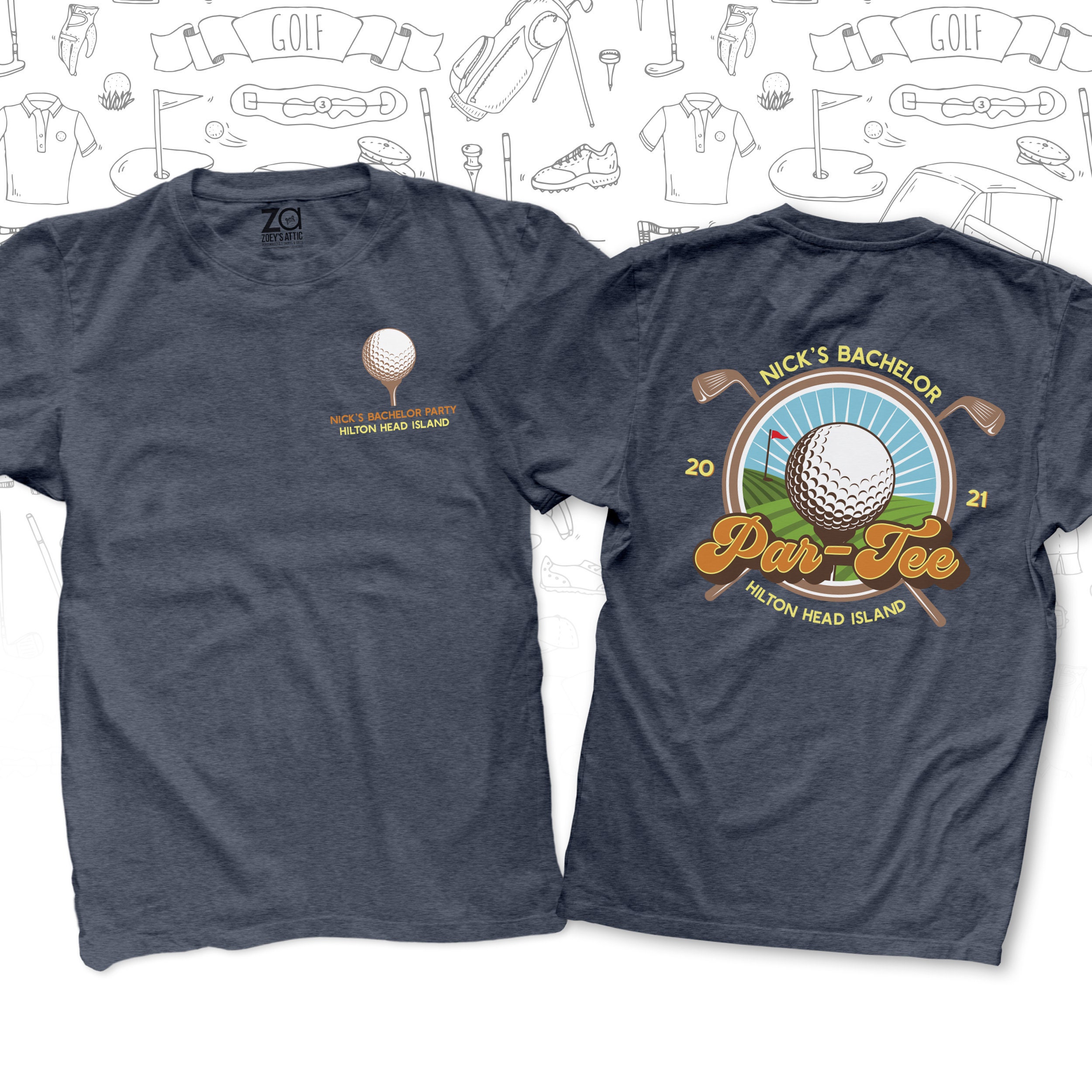 Bachelor Party Shirt Personalized Golf Trip Bachelor Par tee DARK