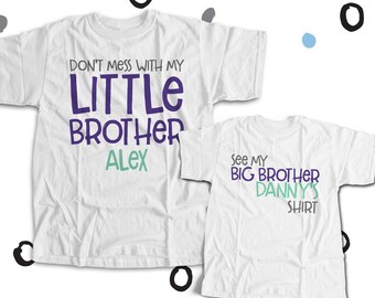 big brother shirt little brother shirt-dont mess with my little/big brother tshirt MSMP-031-Set